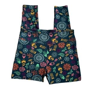 LuLaRoe Blue and Orange Leggings with Bold Design